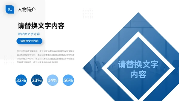 蓝色商务风先进人物介绍PPT