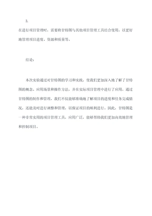 软件工程甘特图实验报告