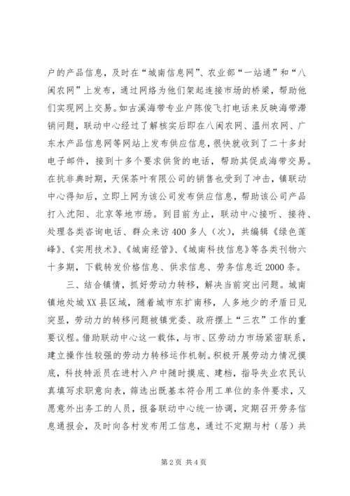 城南镇农村社会服务联动网建设情况汇报 (6).docx