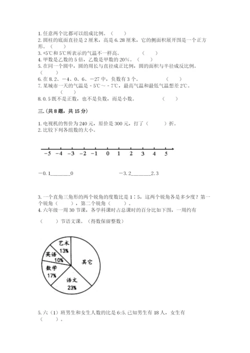 北师大版数学小升初模拟试卷含完整答案【网校专用】.docx