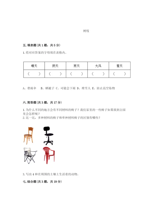 教科版科学二年级上册《期末测试卷》带答案ab卷.docx