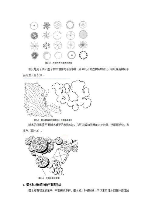 园林制图教案02项目二园林要素表现