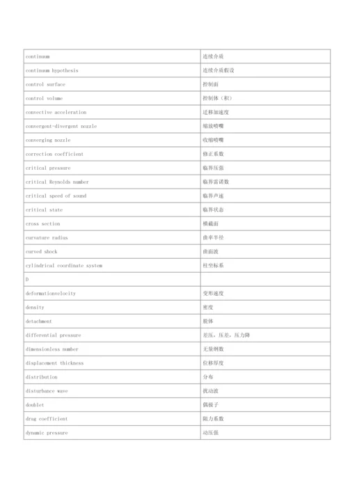 工程流体力学中英翻译.docx
