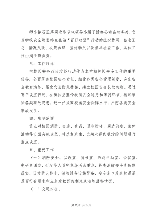 学校园安全大整治百日攻坚行动实施方案.docx