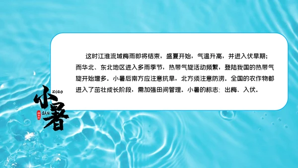 清凉蓝色小者可乐冰块通用PPT模板