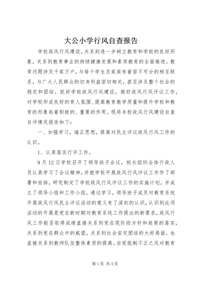 大公小学行风自查报告.docx
