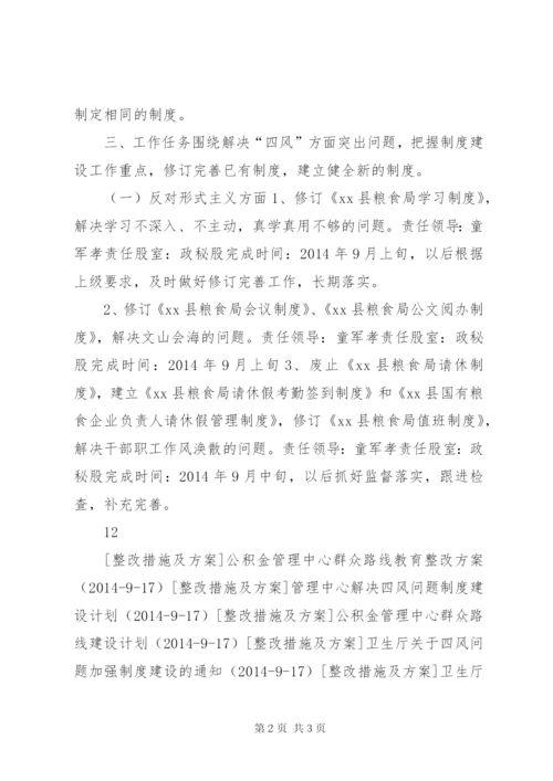 县粮食局群众路线制度建设计划.docx