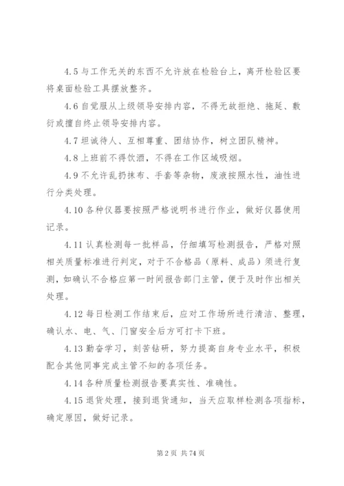 品管部管理规章制度.docx