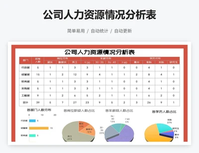 公司人力资源情况分析表