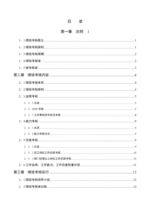 体育用品有限公司KPI绩效考评标准手册.docx