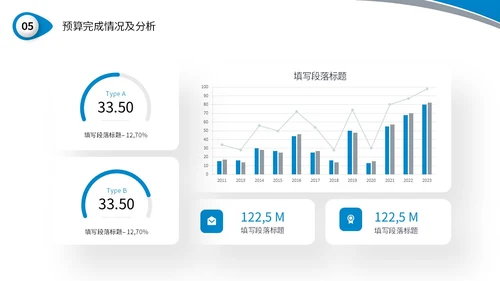 蓝色简约形状财务行业数据分析企业财务培训汇报PPT