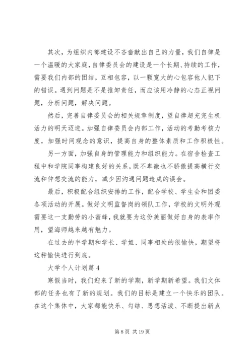 精选大学个人计划集锦七篇.docx