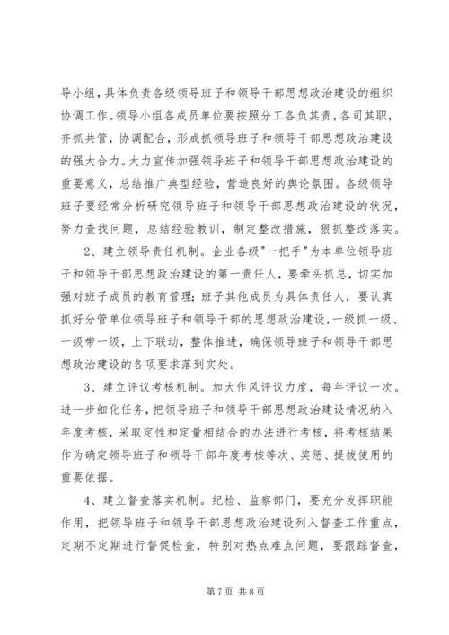 关于推进企业领导干部思想政治建设的调研思考 (7).docx