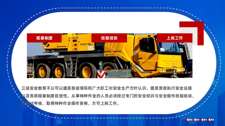 高空作业工人三级安全教育培训通用PPT模板