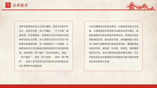 红色简约党政党建党课城市剪影全国干部教育培训规划动态PPT干部培训