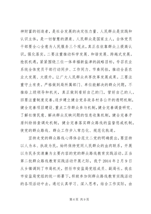 坚持走党的群众路线心得体会范文.docx