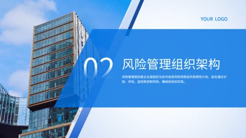 蓝色商务风保险公司风险管理工作规划PPT
