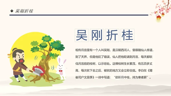 传统节日民俗中秋节介绍PPT模板月饼团圆