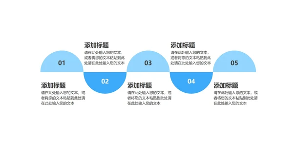 蓝色渐变风总结汇报PPT模板
