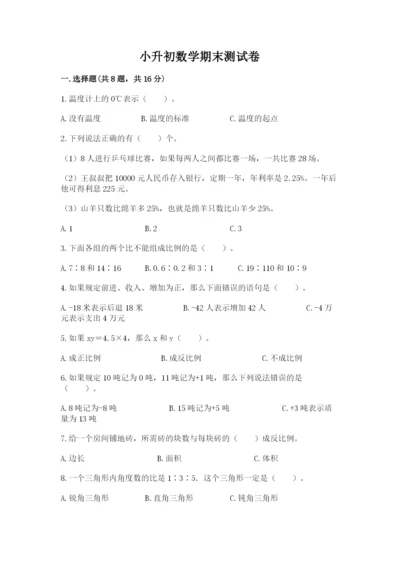 小升初数学期末测试卷（名校卷）word版.docx
