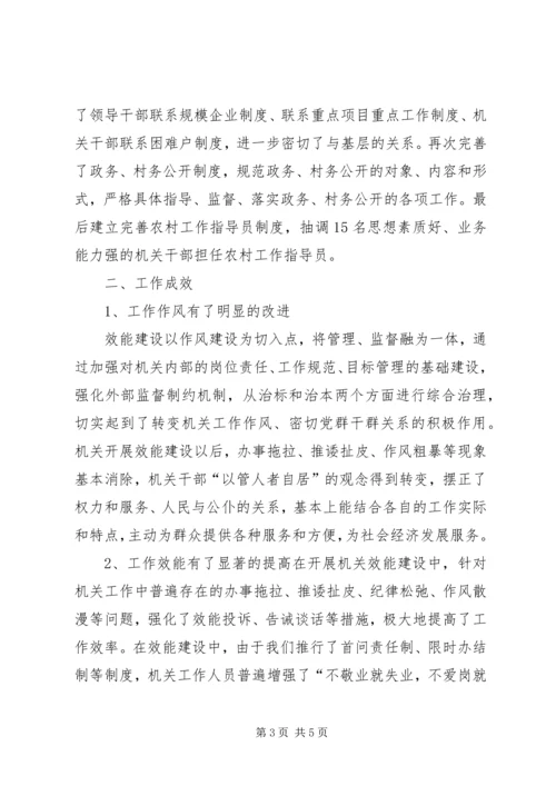 乡镇机关效能建设年终的工作总结.docx