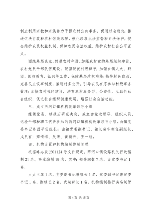 镇机构改革实施方案 (3).docx