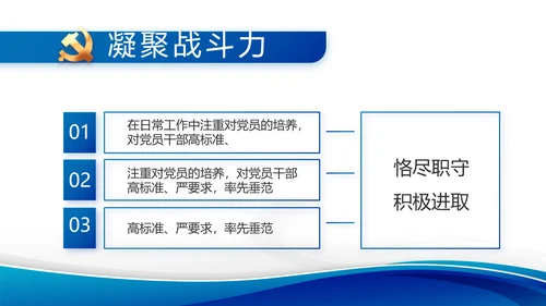 蓝色大气党支部党建述职报告动态PPT