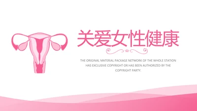 粉色简约关爱女性健康工作总结汇报动态PPT