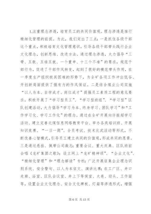 煤矿精细化管理工作经验.docx