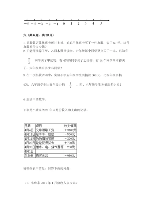 苏教版六年级数学下学期期末测试题含答案（名师推荐）.docx