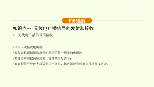 人教版 初中物理 九年级全册 第二十一章 信息的传递 21.3 广播、电视和移动通信课件（28页pp