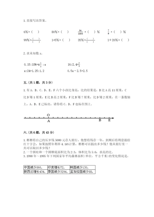 小学六年级升初中模拟试卷含答案ab卷.docx