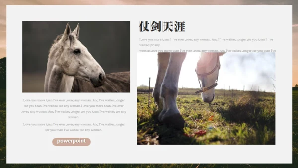 马场名马通用PPT模板