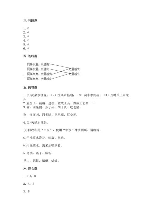 苏教版一年级下册科学期末测试卷（考点精练）.docx