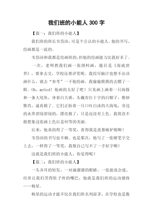 我们班的小能人300字.docx