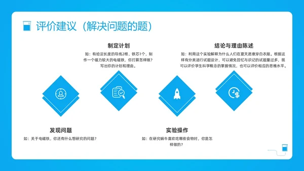 蓝色简约小学科学课程标准解读PPT模板宣传PPT动态PP新课标解读