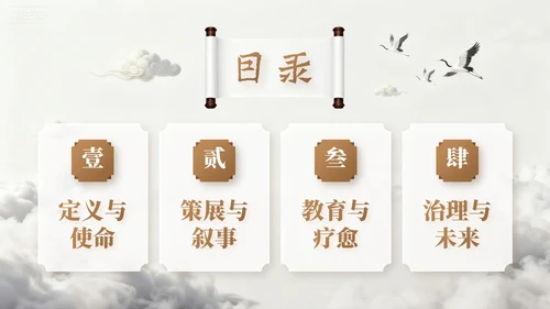 浅棕色中国风国庆博物馆专题讲座PPT模板