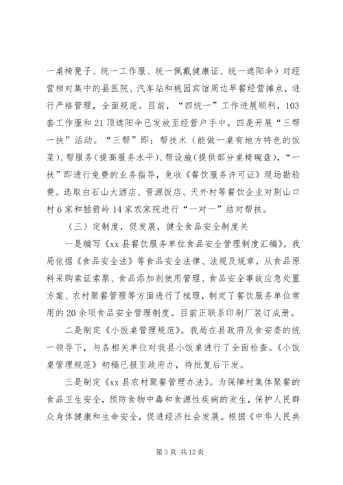 县食药监局工作报告.docx