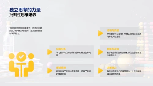 数学在生活中的影响PPT模板