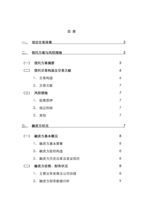 股权质押信托项目尽调报告模板.docx