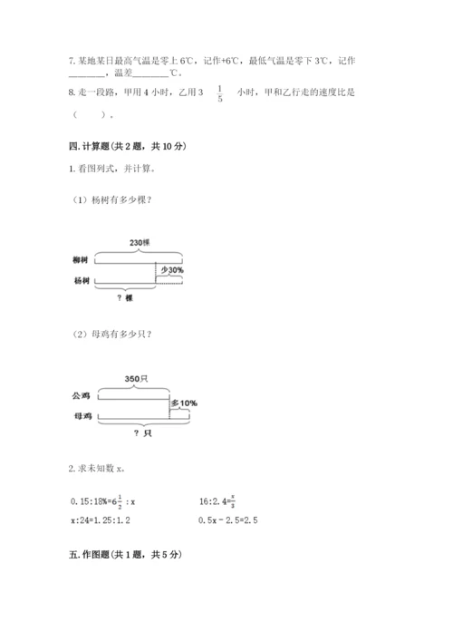 沧州市沧县六年级下册数学期末测试卷往年题考.docx