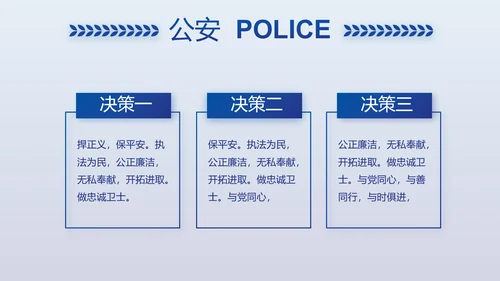 蓝色大气公安警察案件汇报动态PPT模板