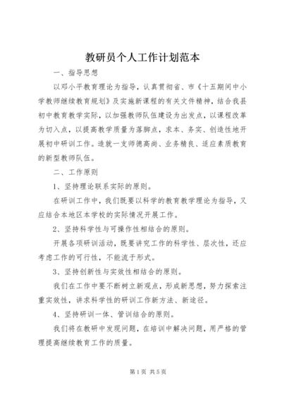 教研员个人工作计划范本.docx