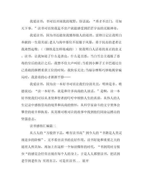2023年读书感悟汇编(4篇)