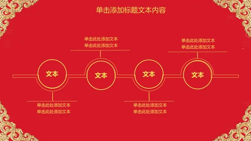 红色大气开业庆典欧式风格PPT模板