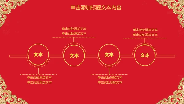 红色大气开业庆典欧式风格PPT模板
