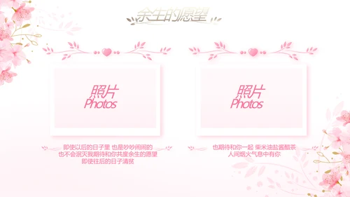 粉色唯美我们的婚礼动态PPT模板