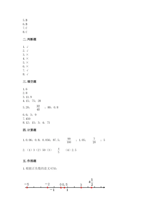 六年级下册数学期末测试卷含答案【培优b卷】.docx