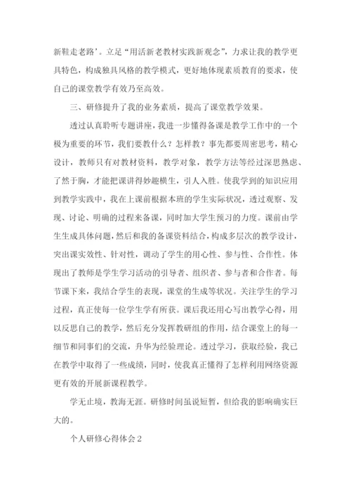 个人研修心得体会.docx