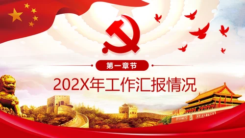 2020党政机关基层党支部党建工作报告述职述廉PPT